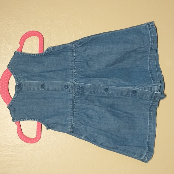 Benetton Baby Embroidered Chambray Sleeveless Dress 24 Months NWOT - Picture 4 of 7